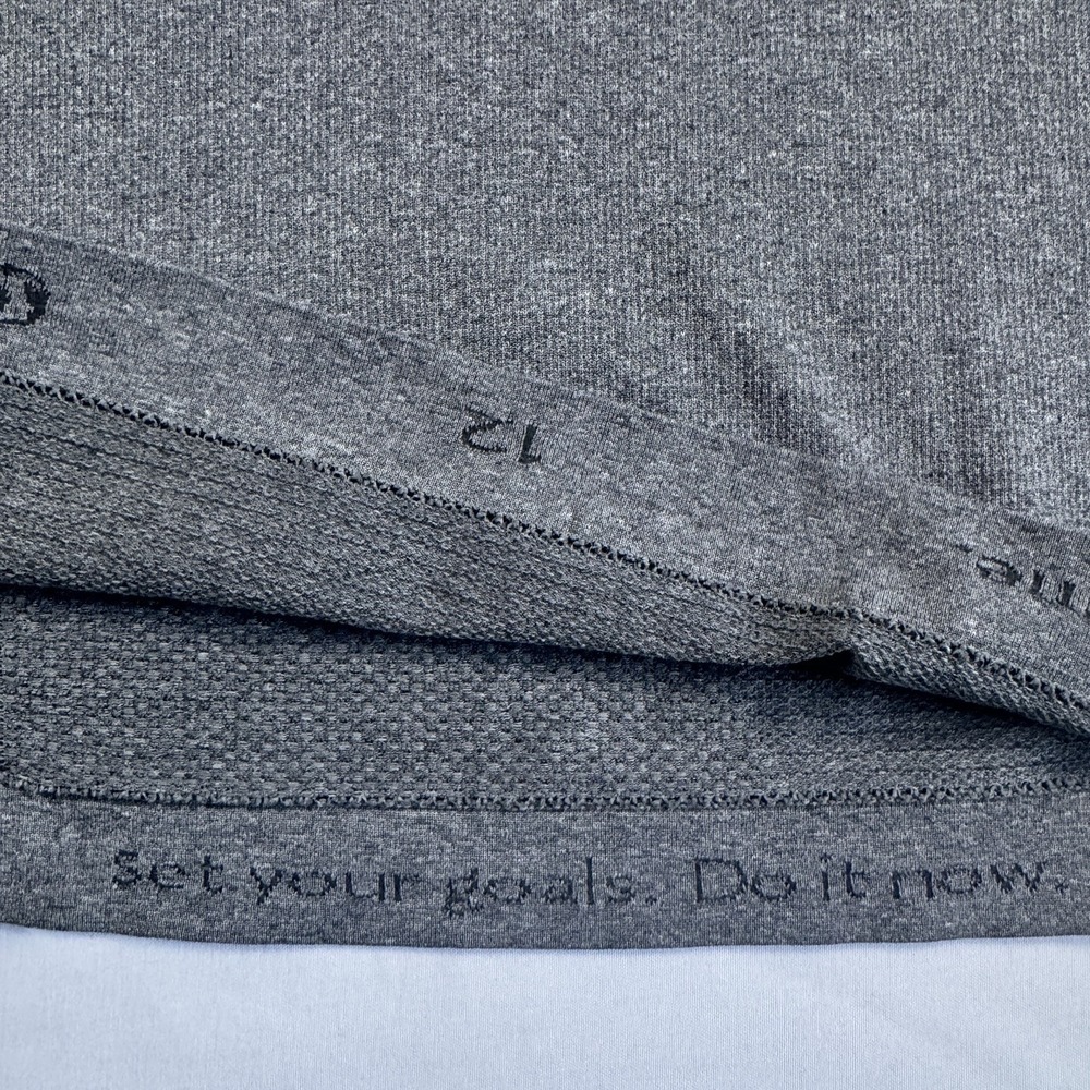 Lululemon Swiftly Tech Top Womens 12 Short Sleeve Shirt Gray Athleisure - Picture 4 of 6